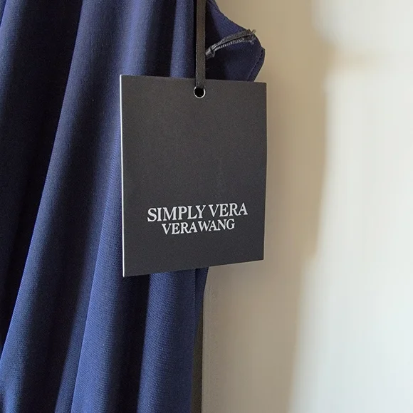 NWT Navy Blue Simply Vera Vera Wang jumpsuit size XS - Picture 3 of 4